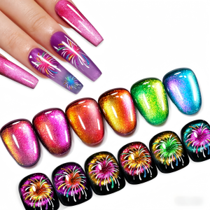 Dual-Effect Cat Eye UV Gel Nail Polish Set
